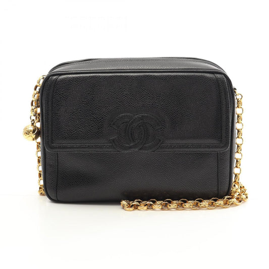 Chanel Black Leather Camera