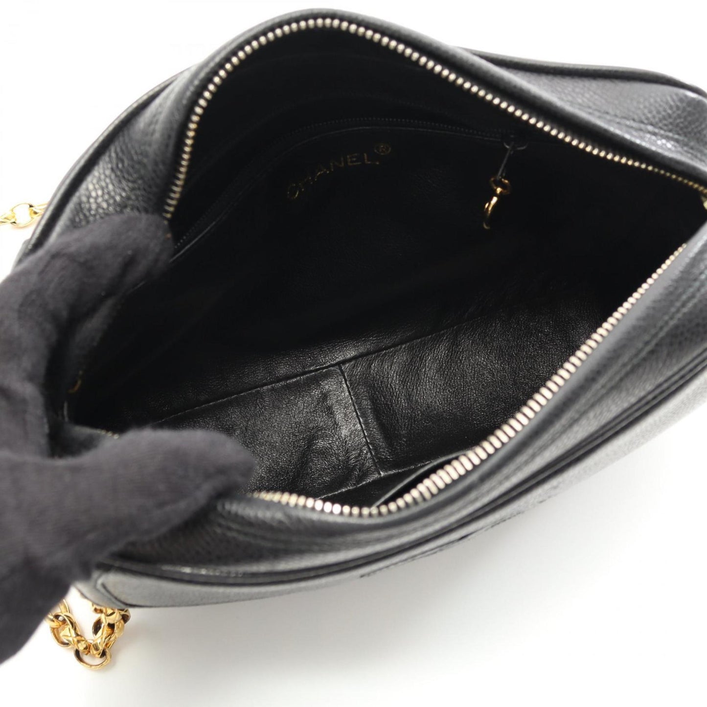 Chanel Black Leather Camera