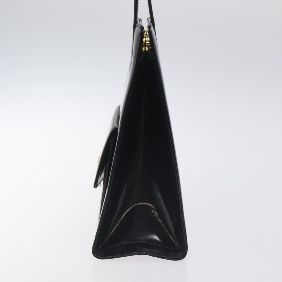 Salvatore Ferragamo Black Patent Leather Gancini