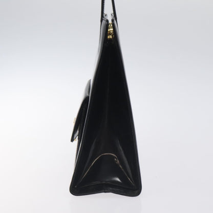 Salvatore Ferragamo Black Patent Leather Gancini