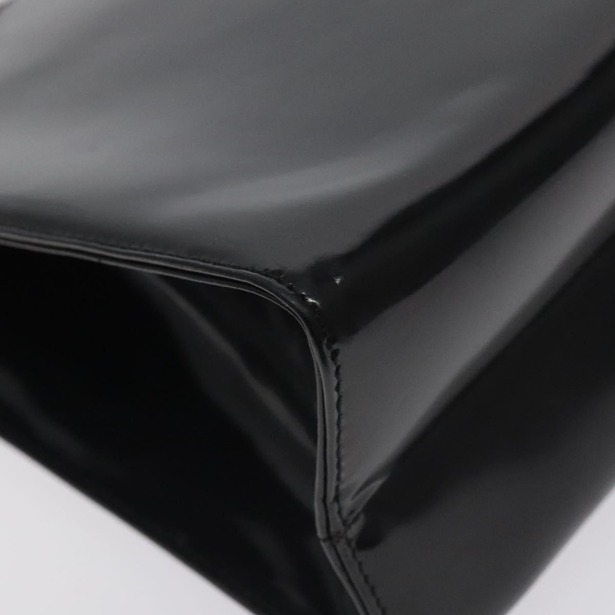 Salvatore Ferragamo Black Patent Leather Gancini
