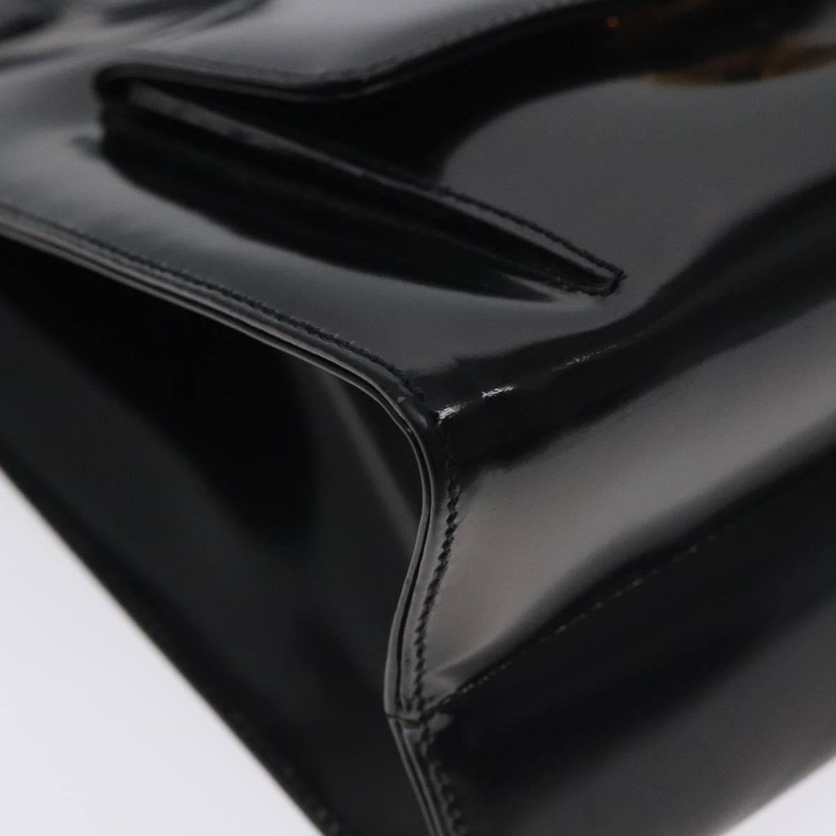Salvatore Ferragamo Black Patent Leather Gancini