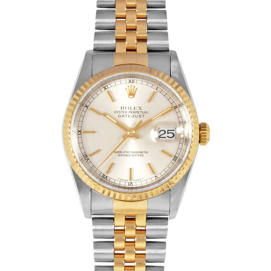 Rolex Silver Gold And Steel Datejust
