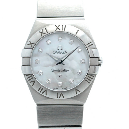 Omega White Steel Constellation