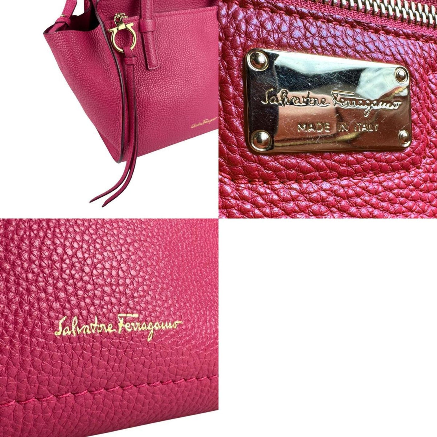 Salvatore Ferragamo Pink Leather Amy