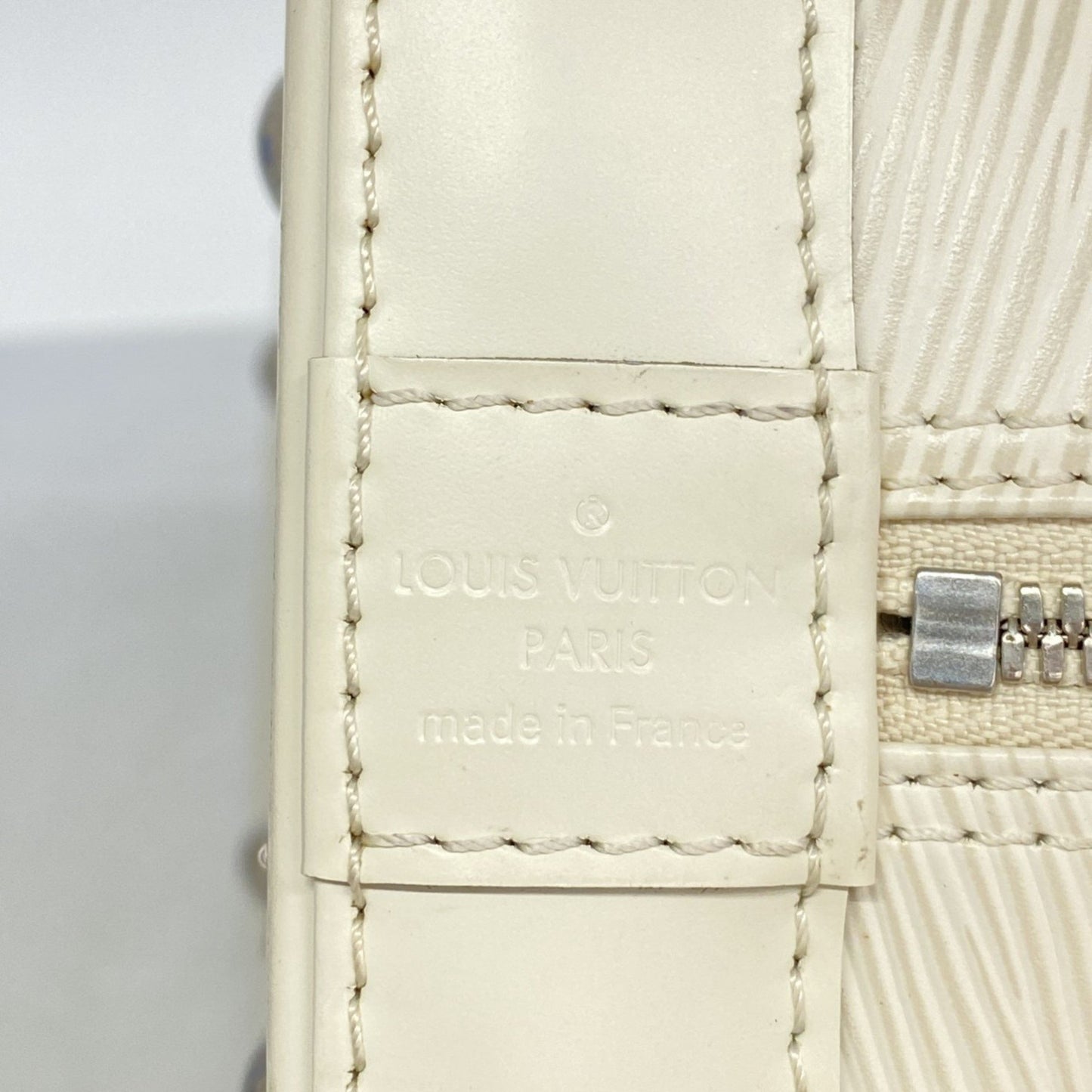 Louis Vuitton White Leather Alma