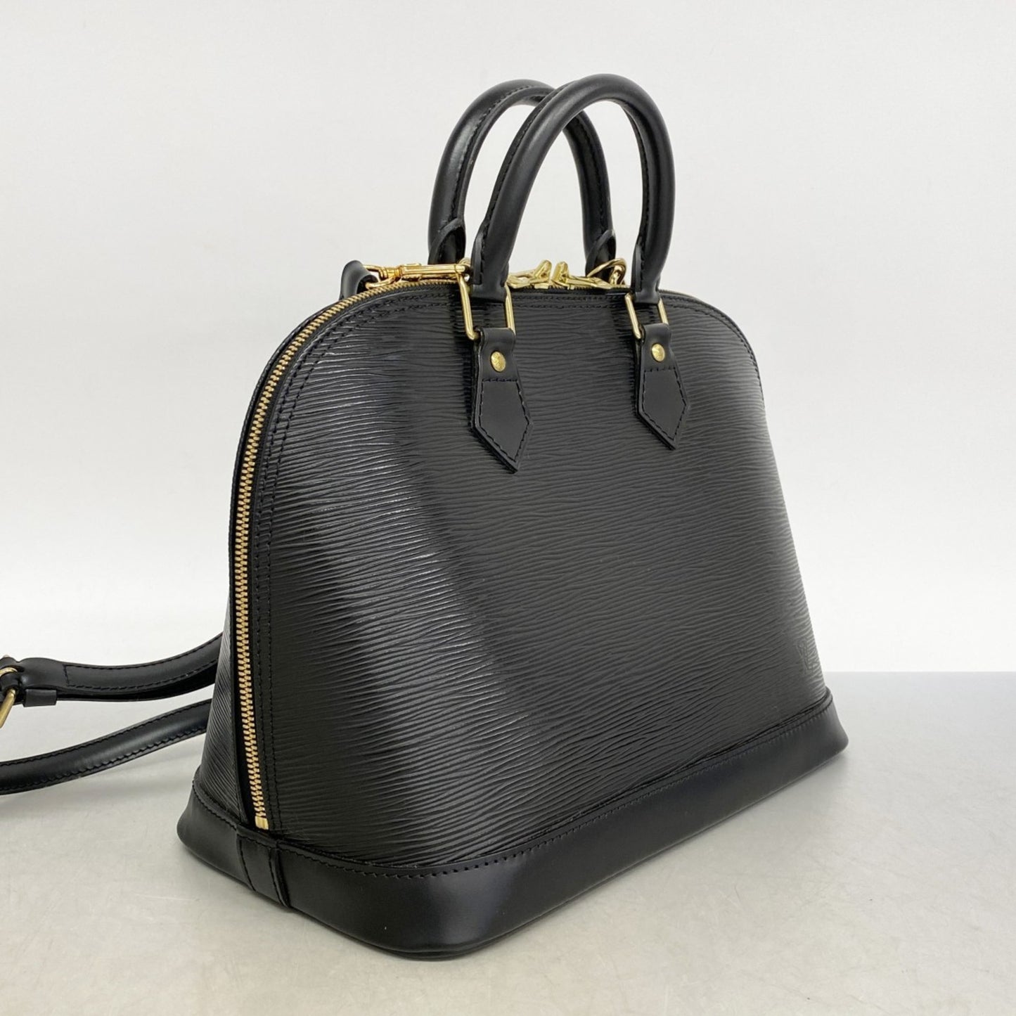 Louis Vuitton Black Leather Alma