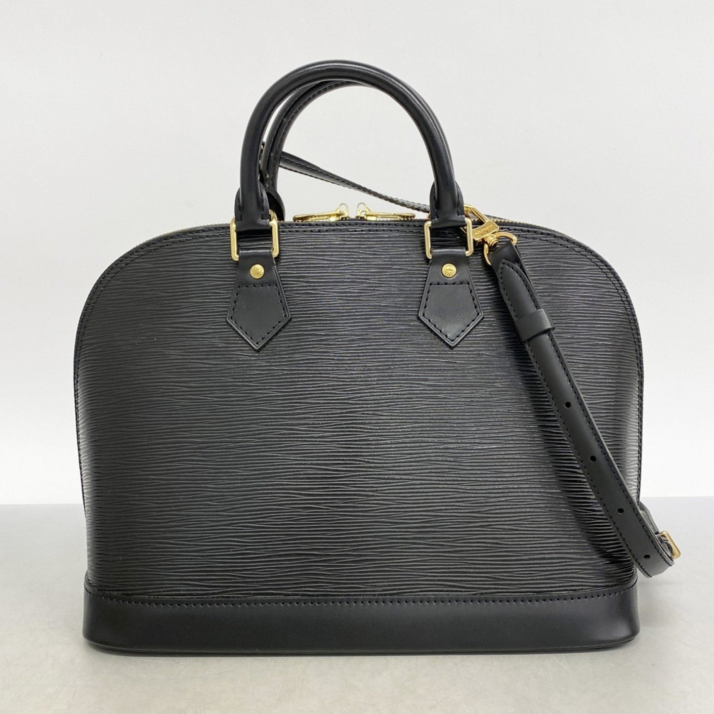 Louis Vuitton Black Leather Alma