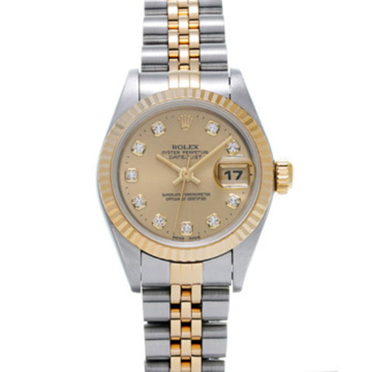 Rolex Brown Gold And Steel Datejust