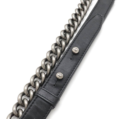 Chanel White Leather Boy