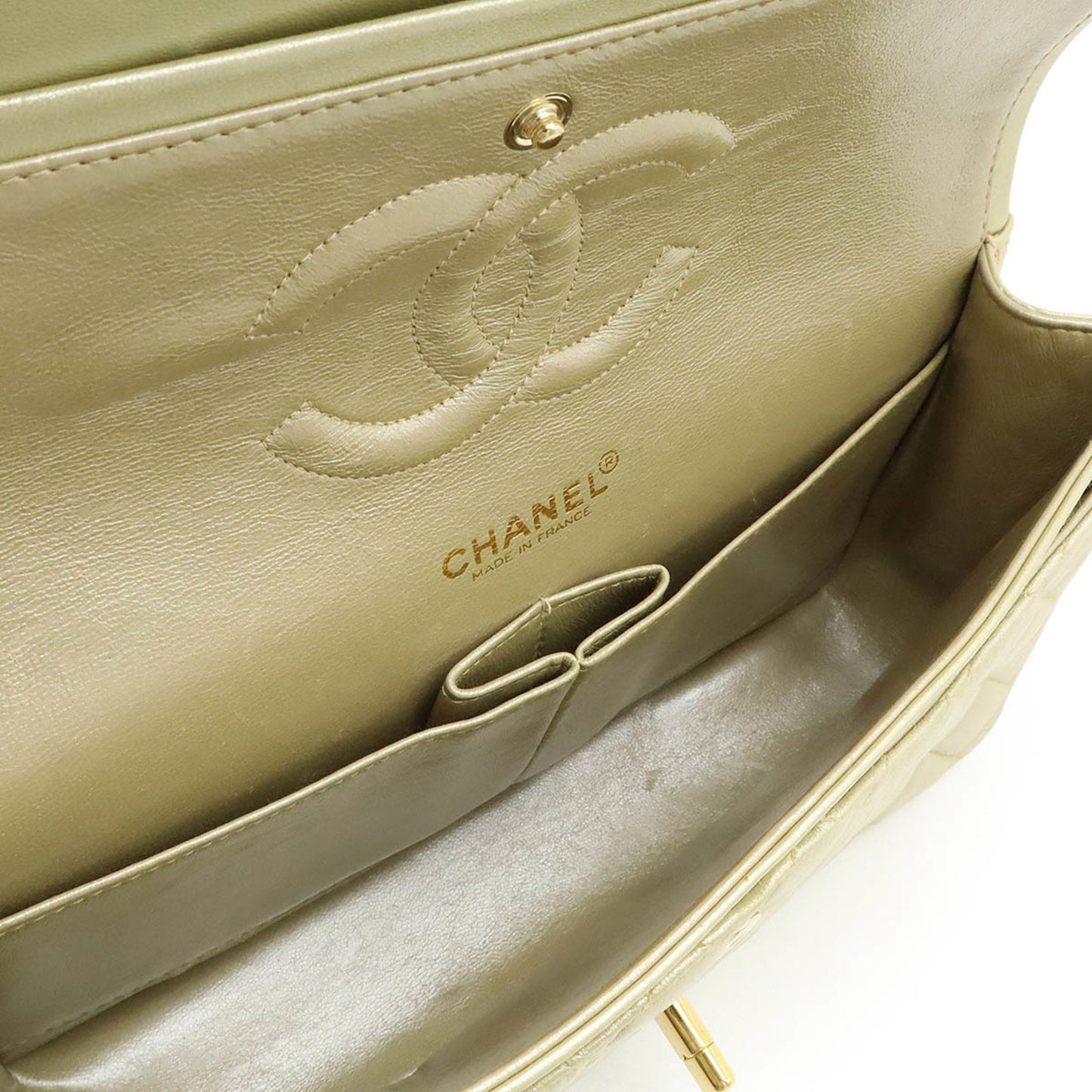 Chanel Gold Leather Timeless