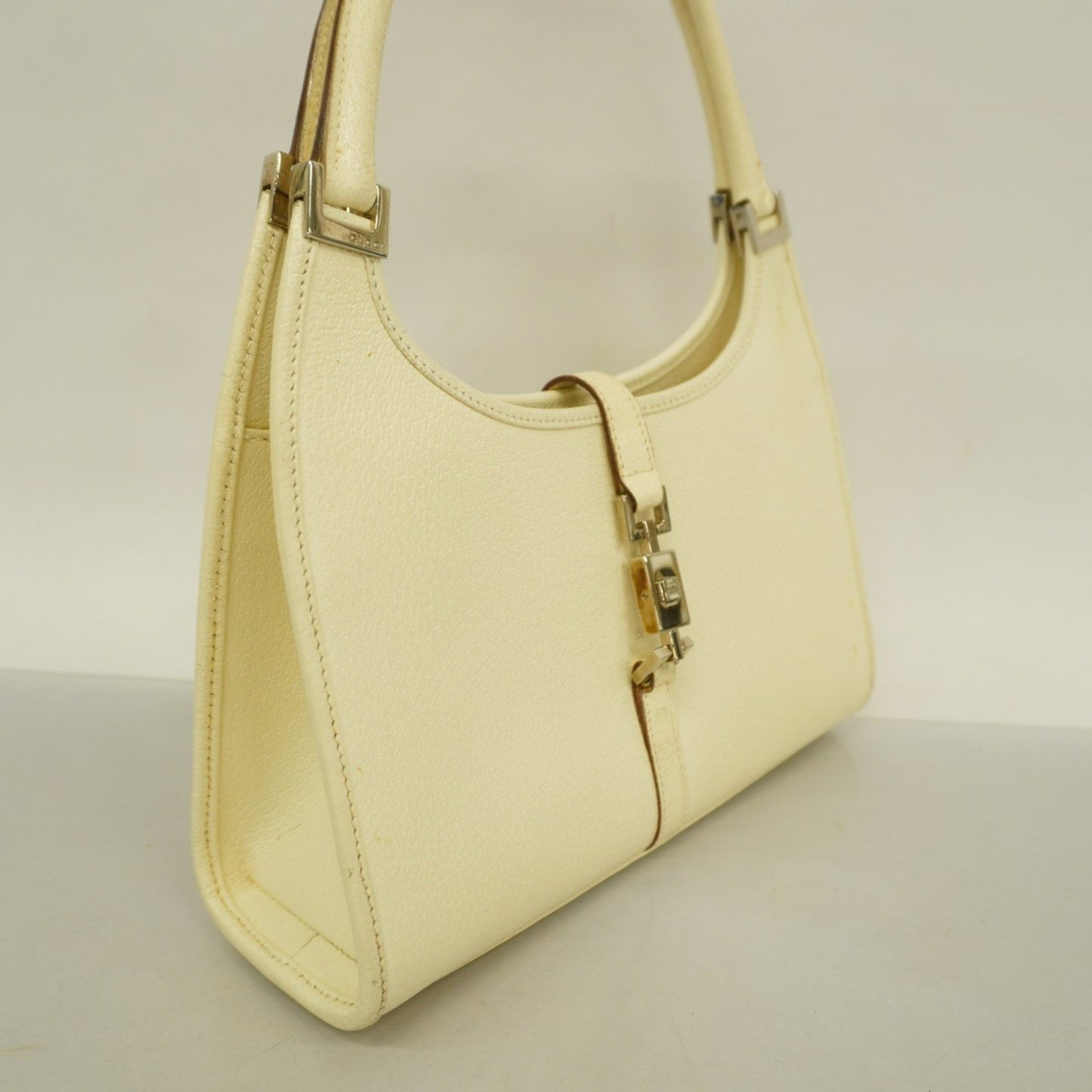 Gucci White Leather Jackie