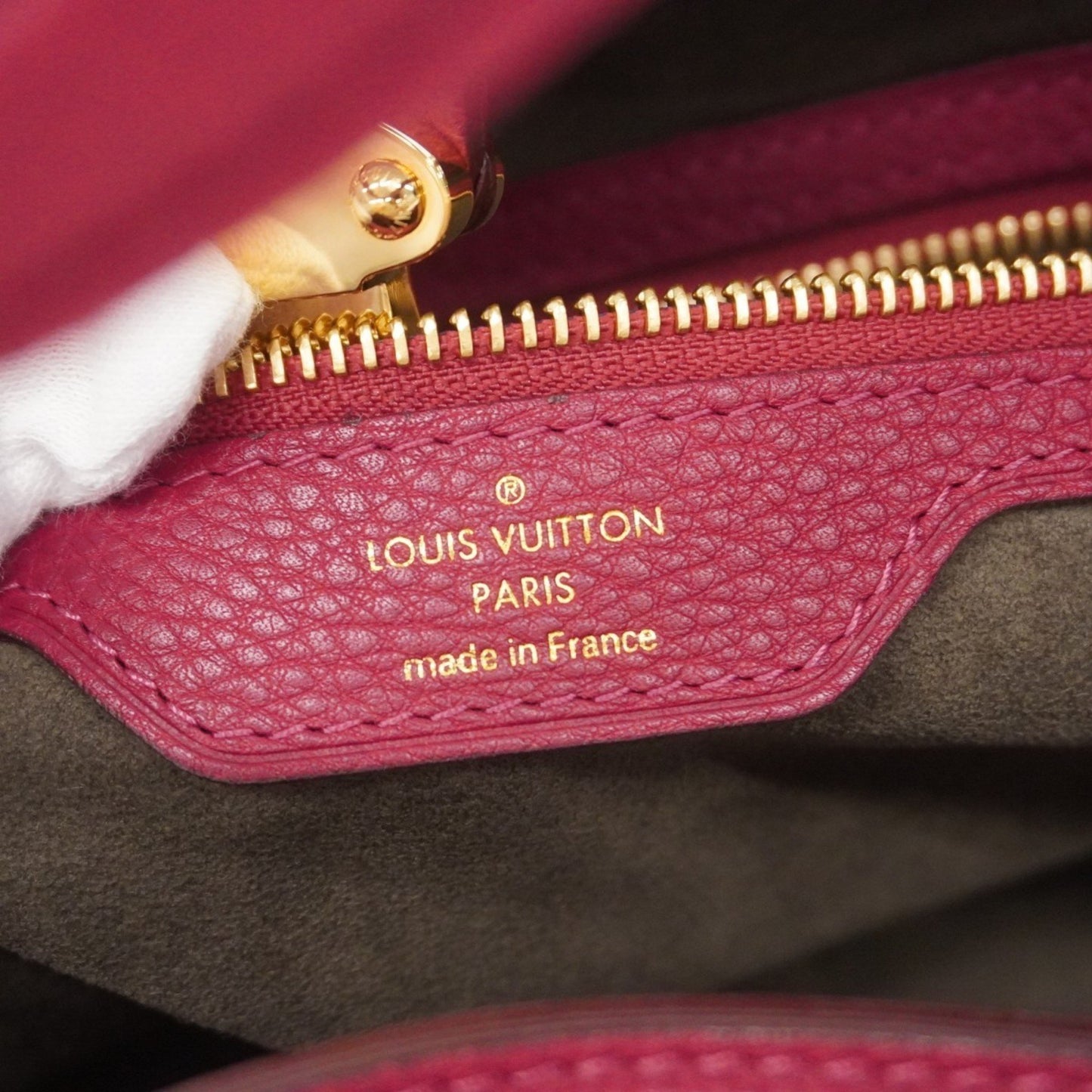 Louis Vuitton Red Leather Mahina