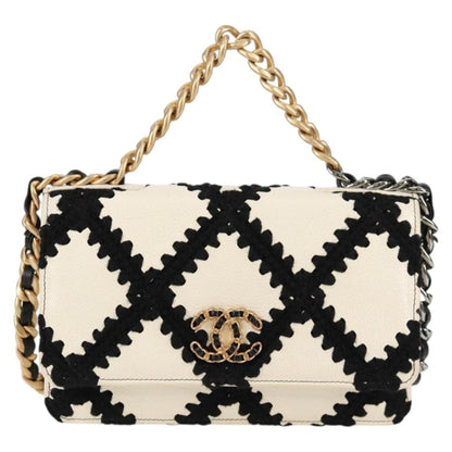 Chanel White Leather Boy