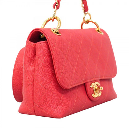 Chanel Pink Calfskin Single Flap
