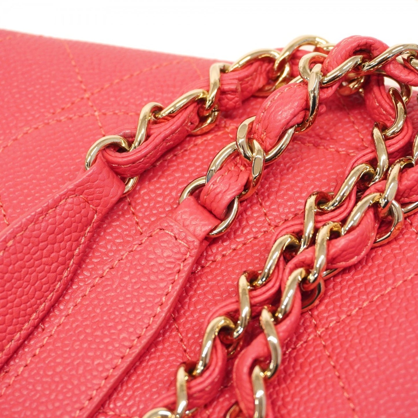 Chanel Pink Calfskin Single Flap