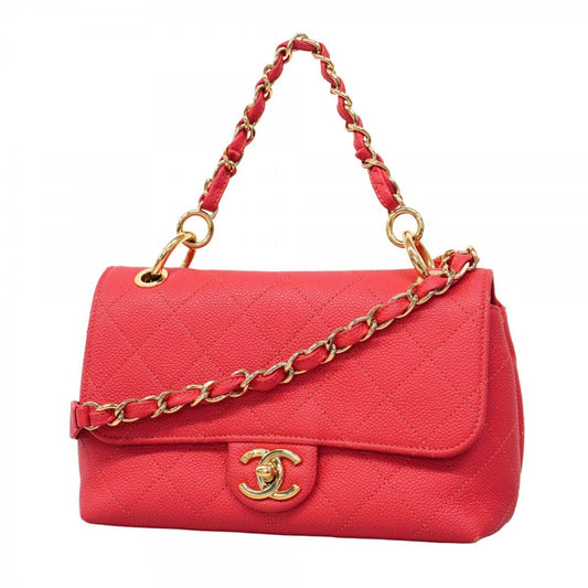 Chanel Pink Calfskin Single Flap