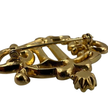 Dior Gold Metal Brooch
