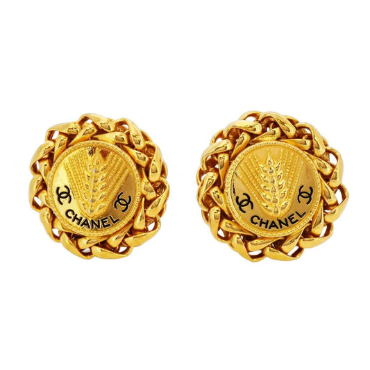 Chanel Gold Gold Plated Coco Mark