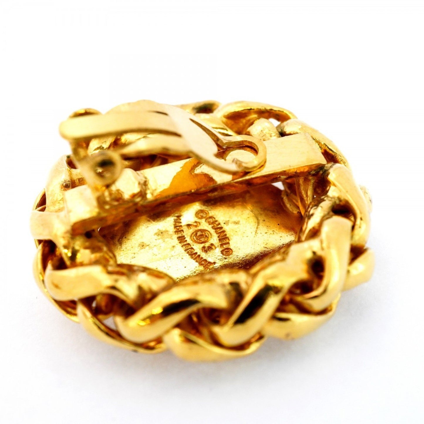 Chanel Gold Gold Plated Coco Mark
