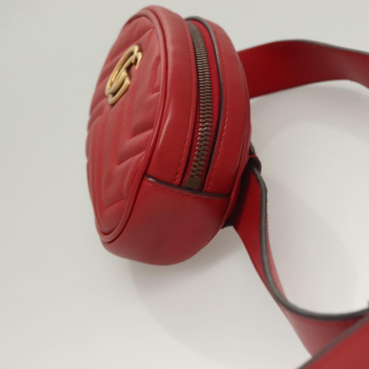 Gucci Red Leather Gg Marmont