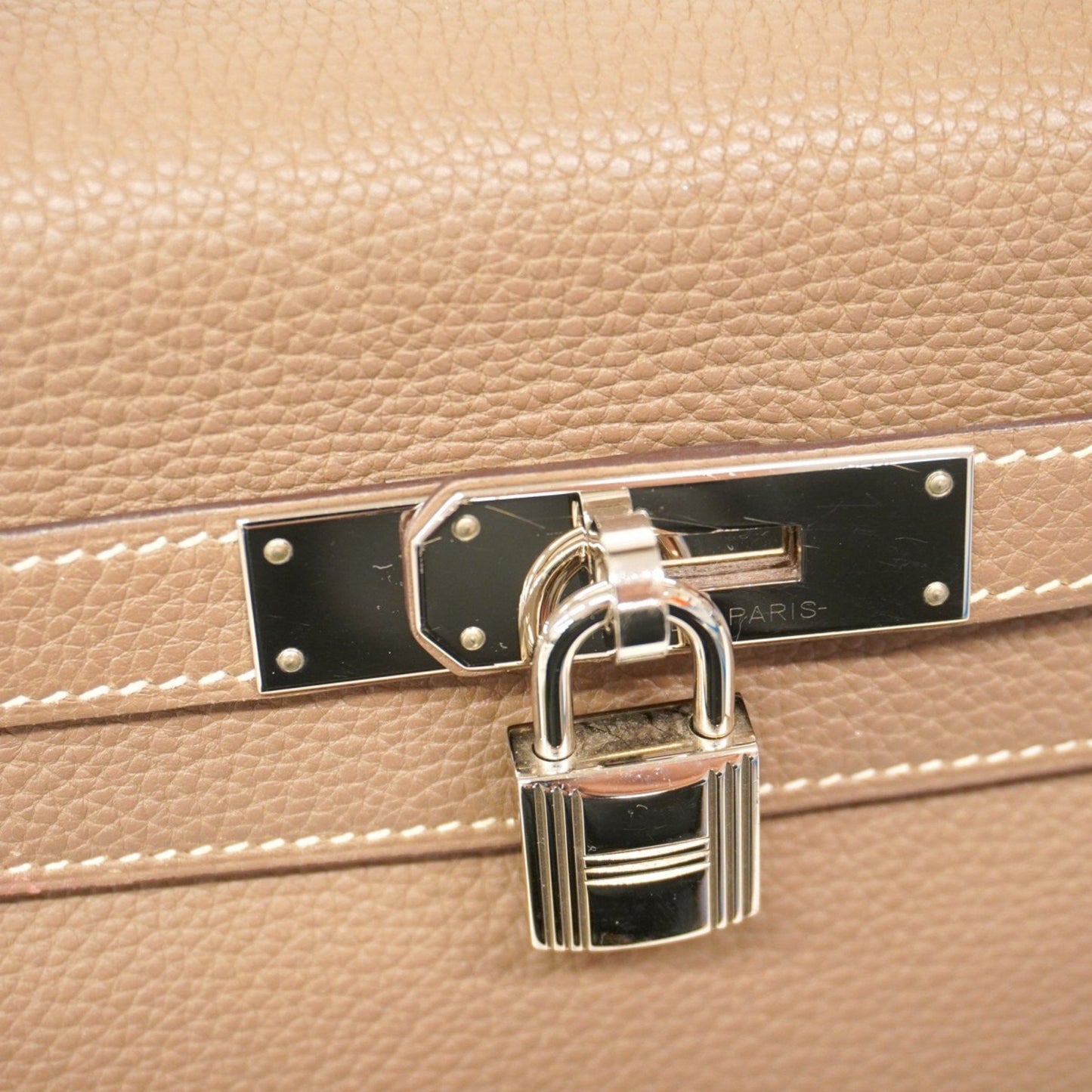 Hermès Gray Leather Kelly 28