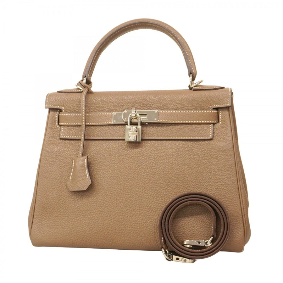 Hermès Gray Leather Kelly 28
