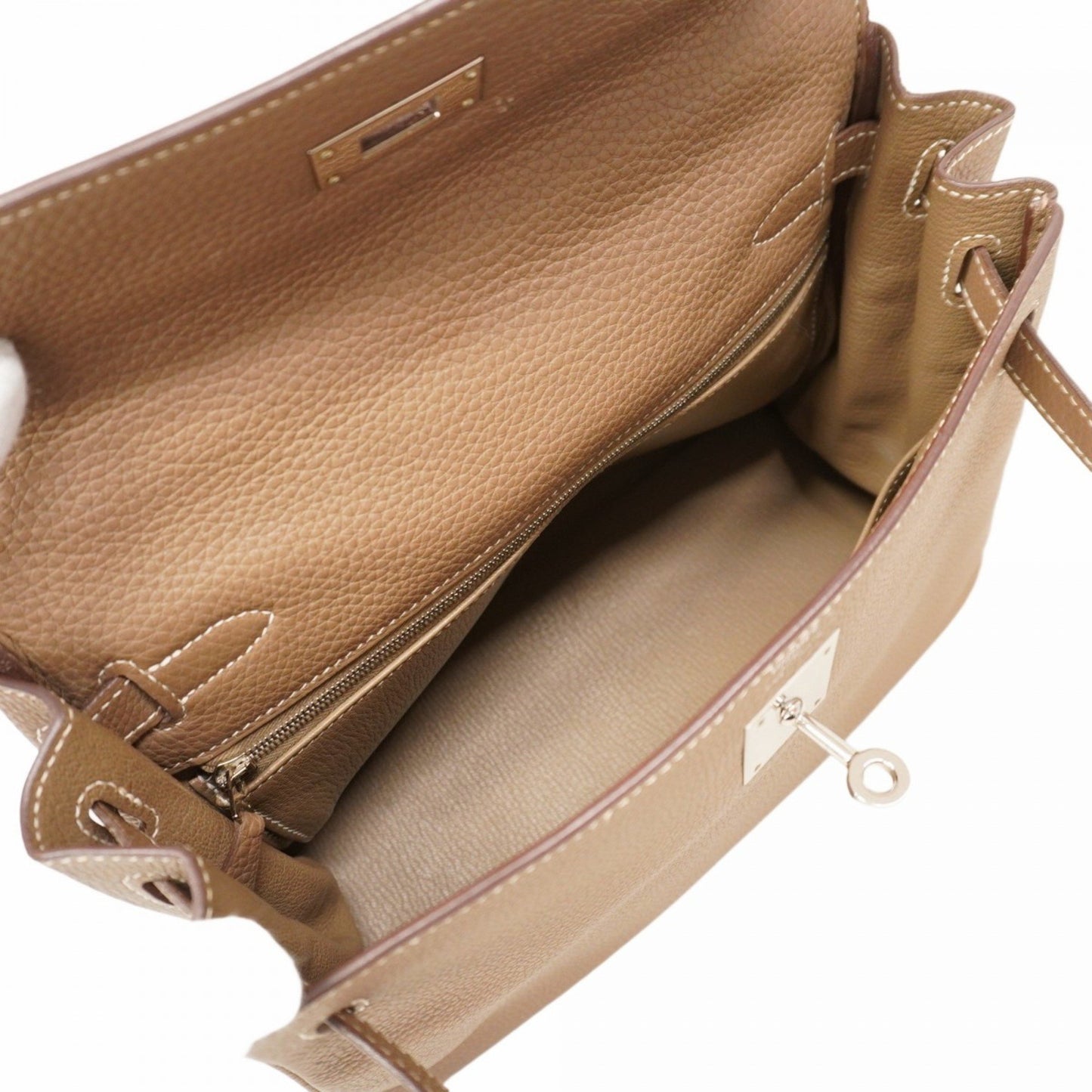 Hermès Gray Leather Kelly 28