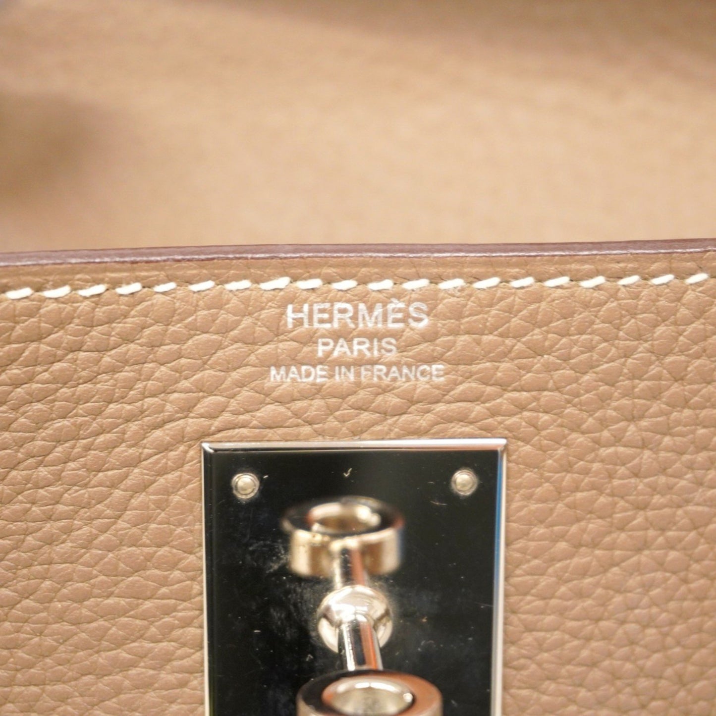 Hermès Gray Leather Kelly 28