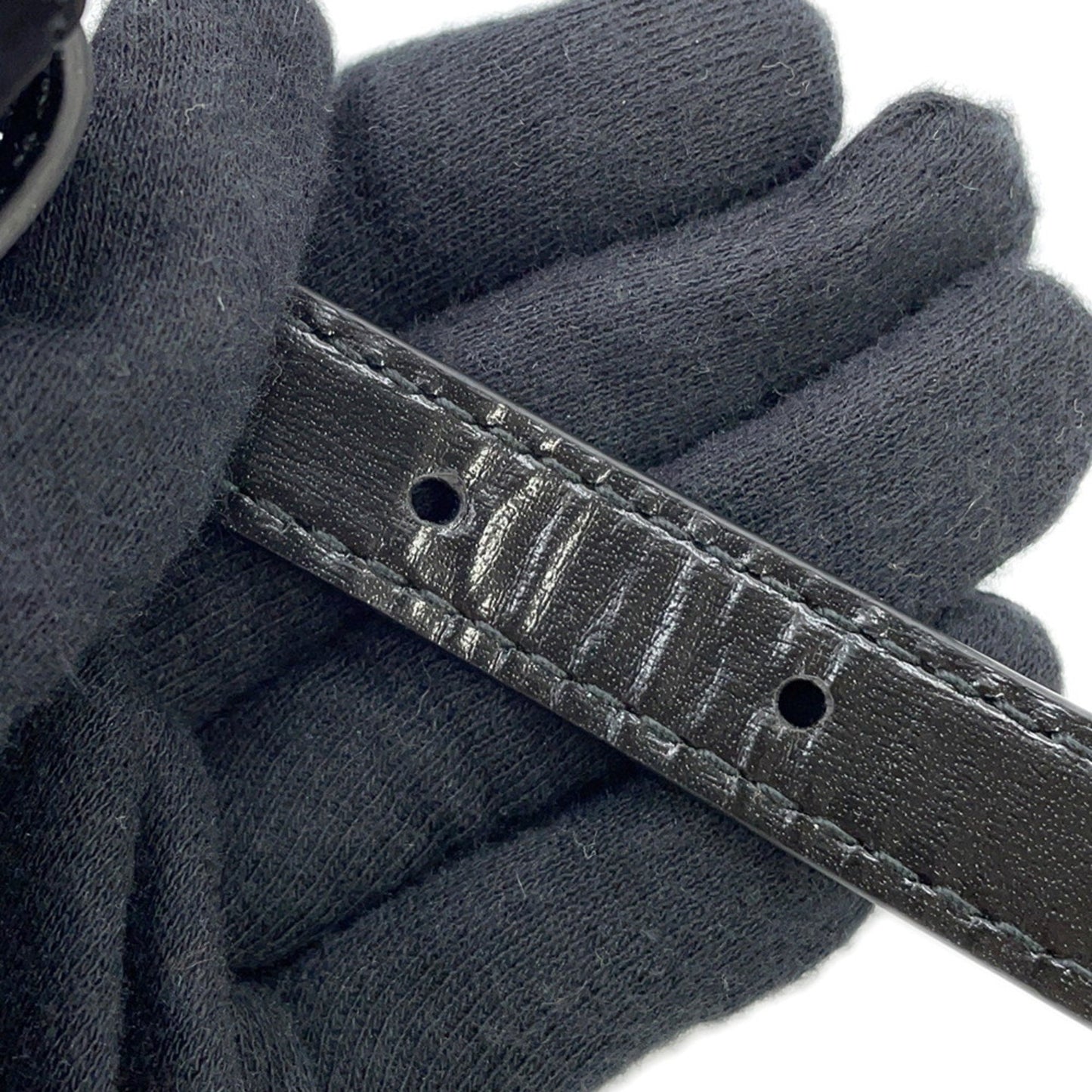 Gucci Black Leather Bamboo