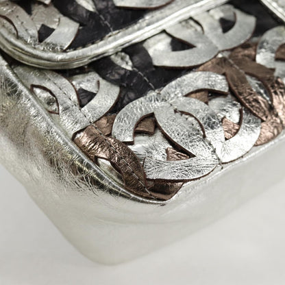 Chanel Silver Leather Flap Bag