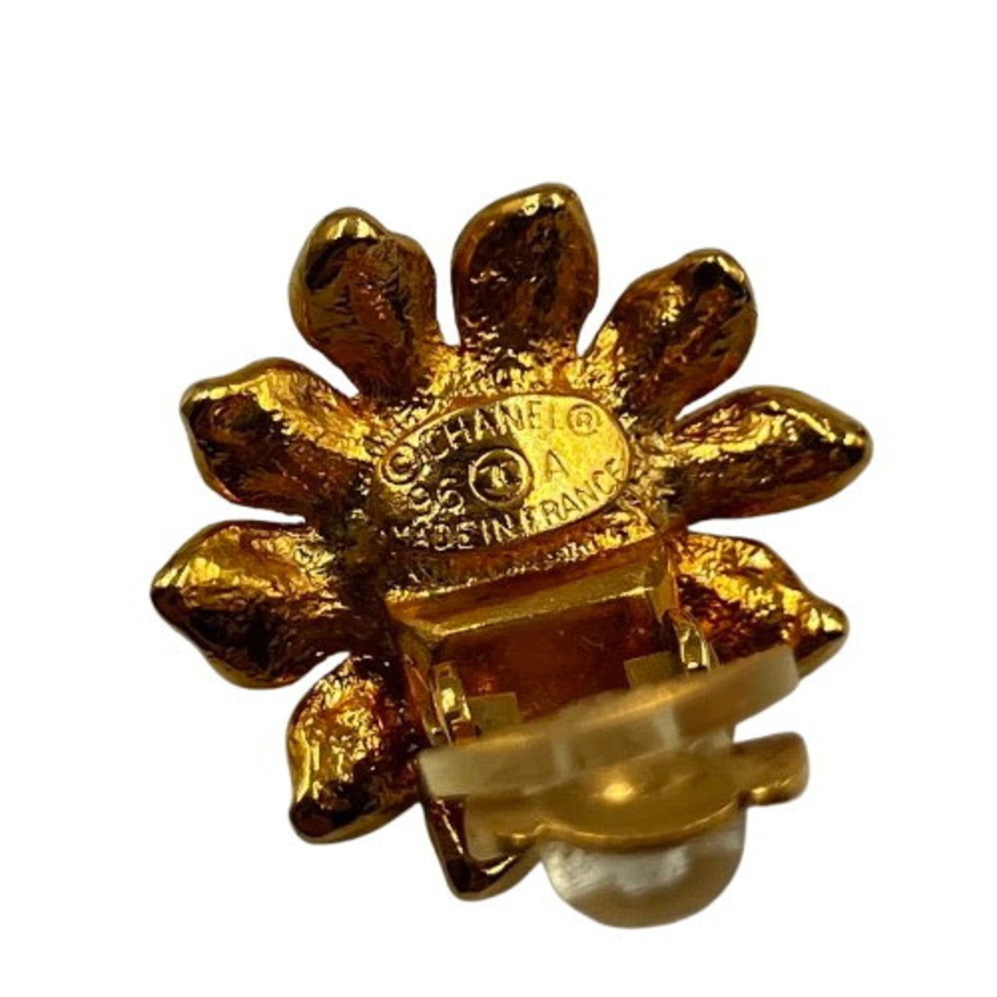 Chanel Gold Gold Plated Earring