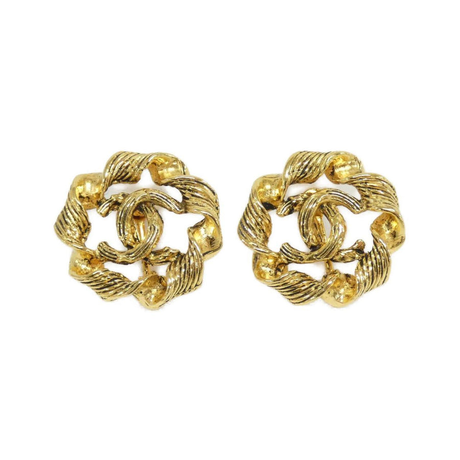Chanel Gold Gold Plated Coco Mark
