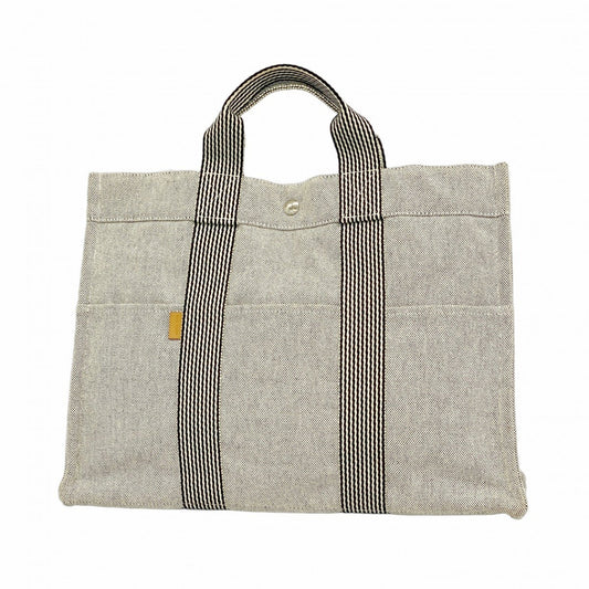 Hermès Black Canvas Fourre Tout