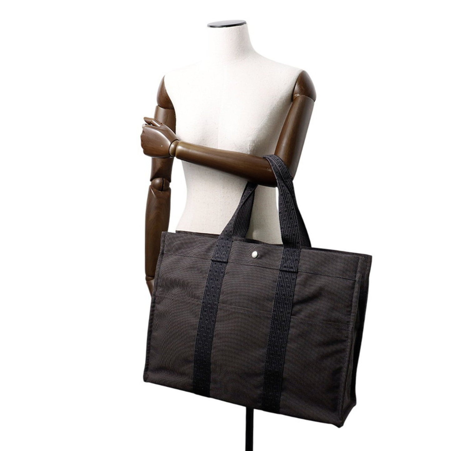Hermès Gray Canvas Herline