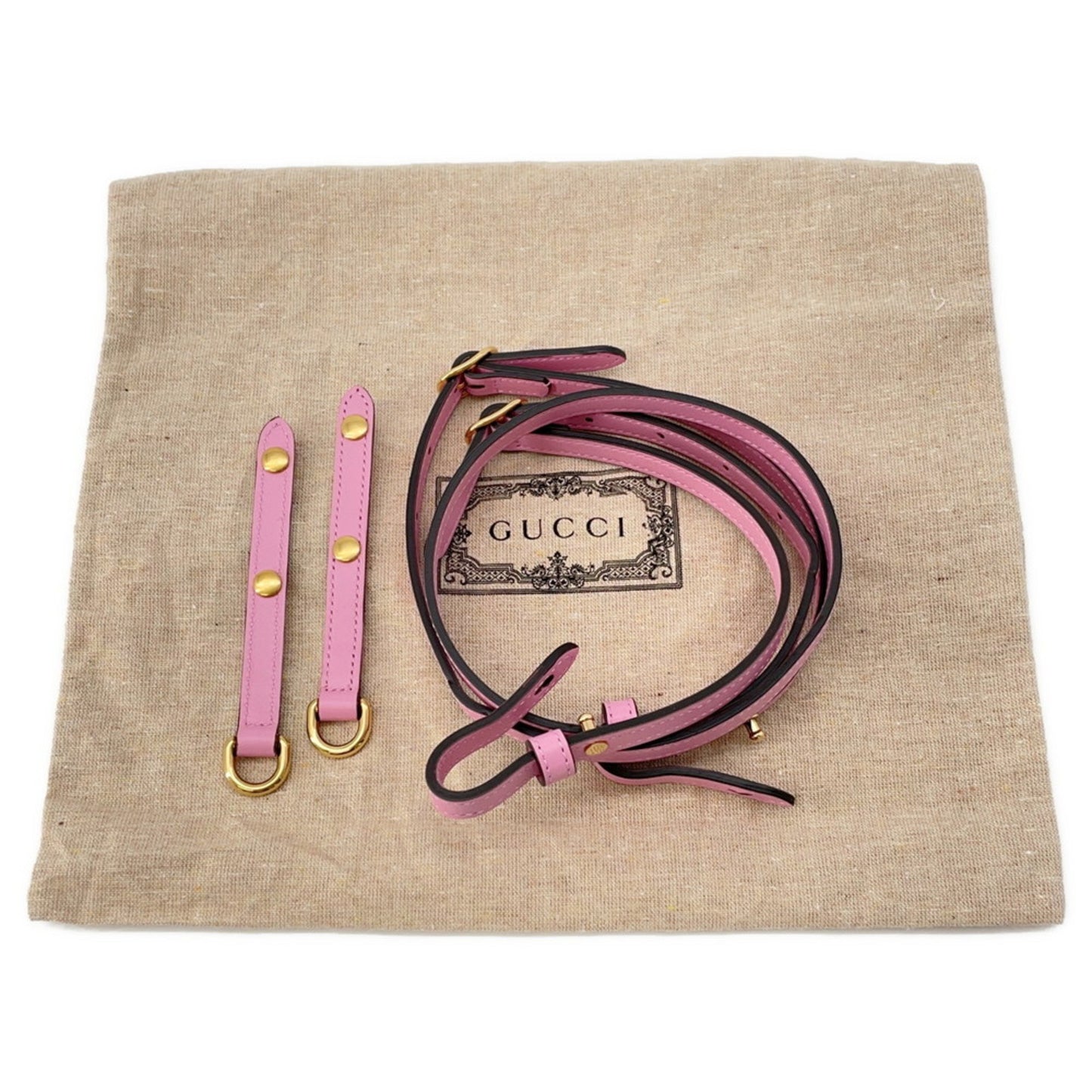 Gucci Pink Leather Bamboo