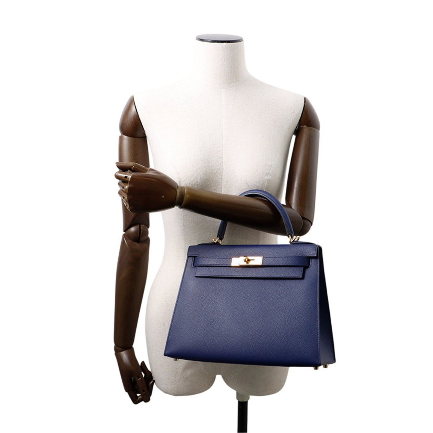 Hermès Blue Leather Kelly 28