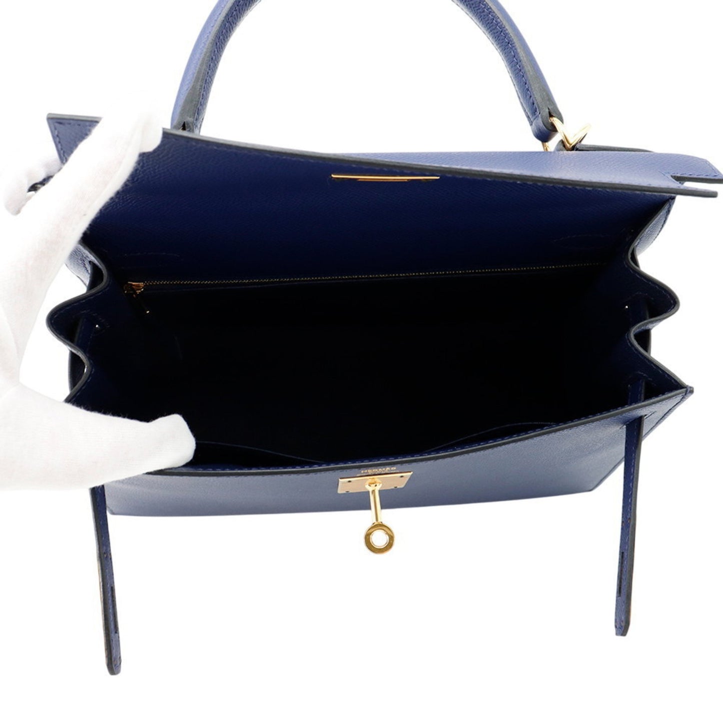 Hermès Blue Leather Kelly 28