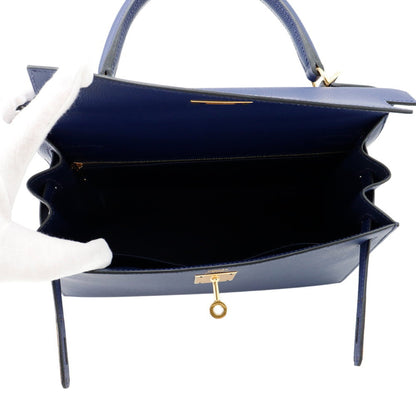Hermès Blue Leather Kelly 28