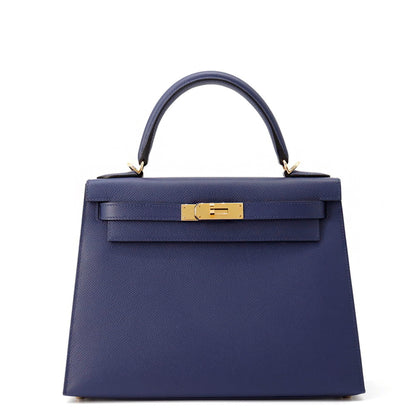 Hermès Blue Leather Kelly 28