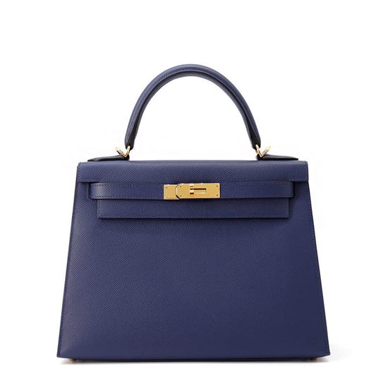 Hermès Blue Leather Kelly 28