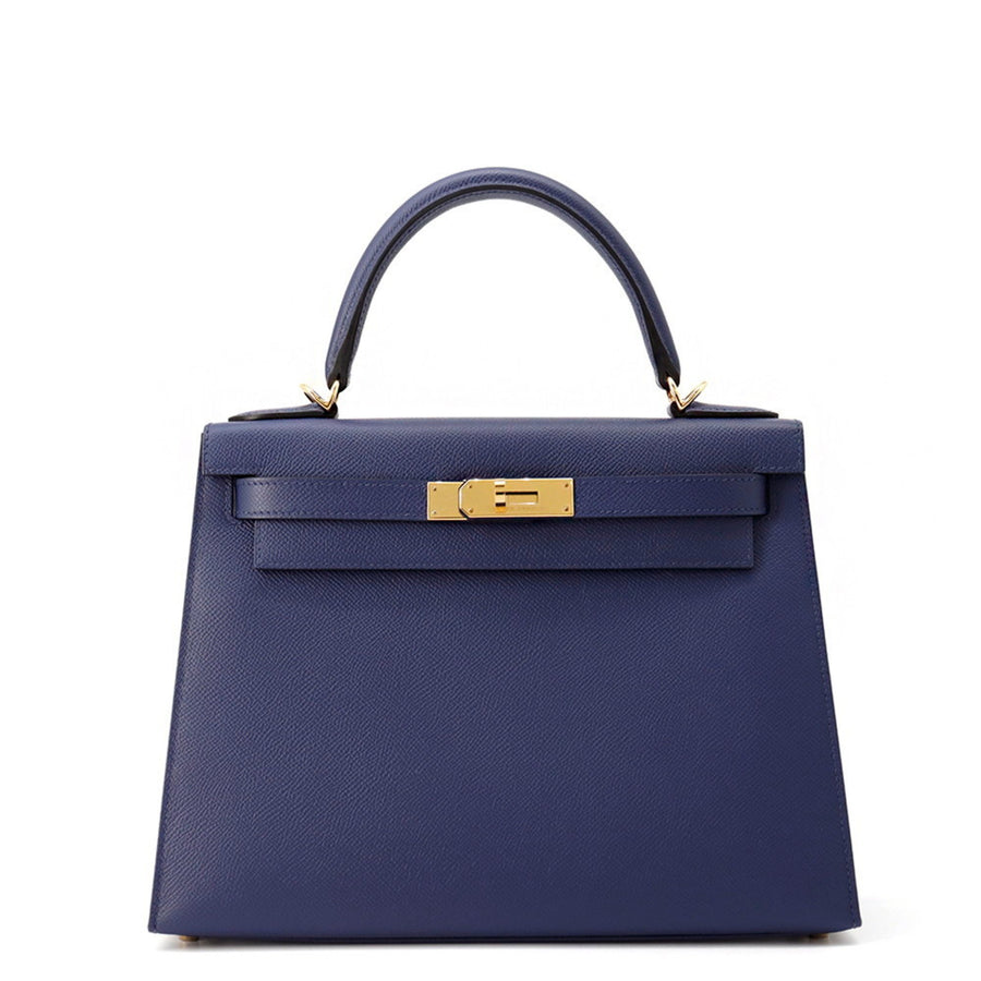 Hermès Blue Leather Kelly 28