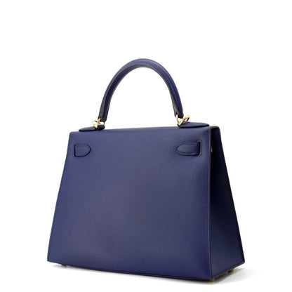 Hermès Blue Leather Kelly 28