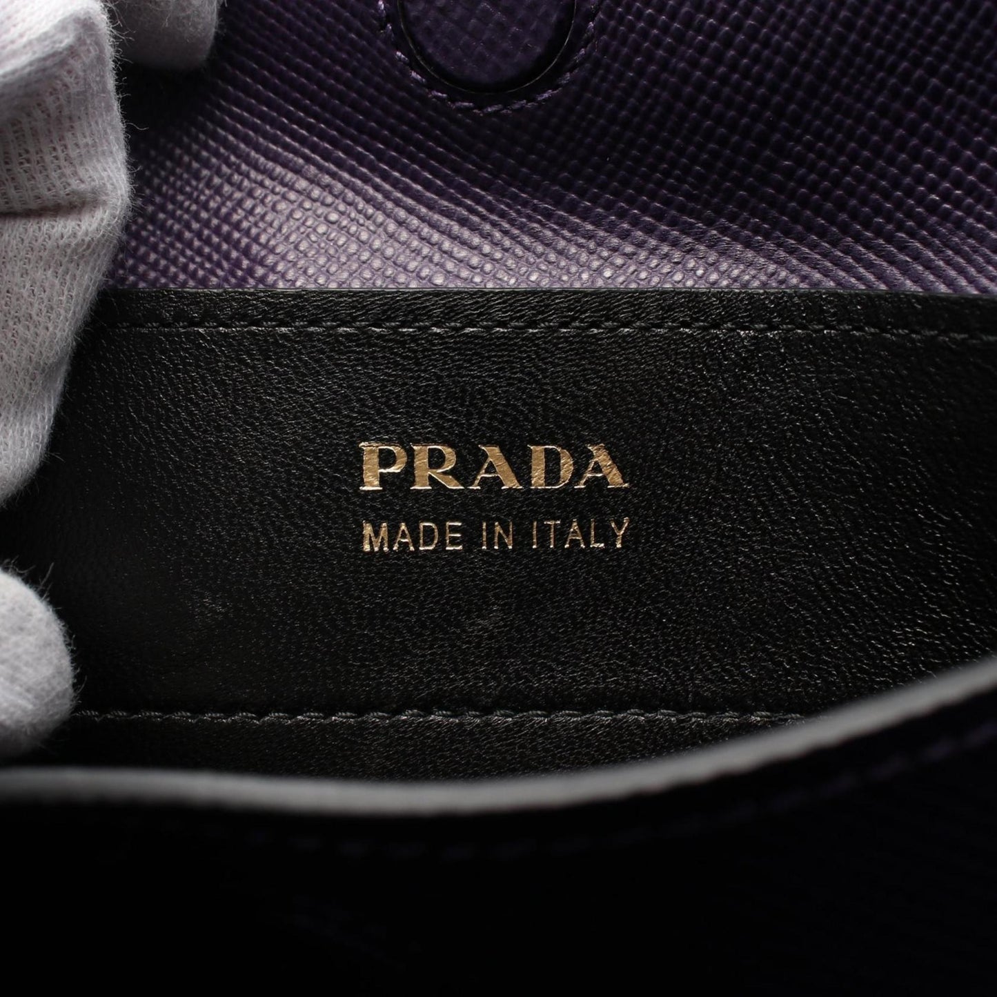 Prada Purple Leather Saffiano