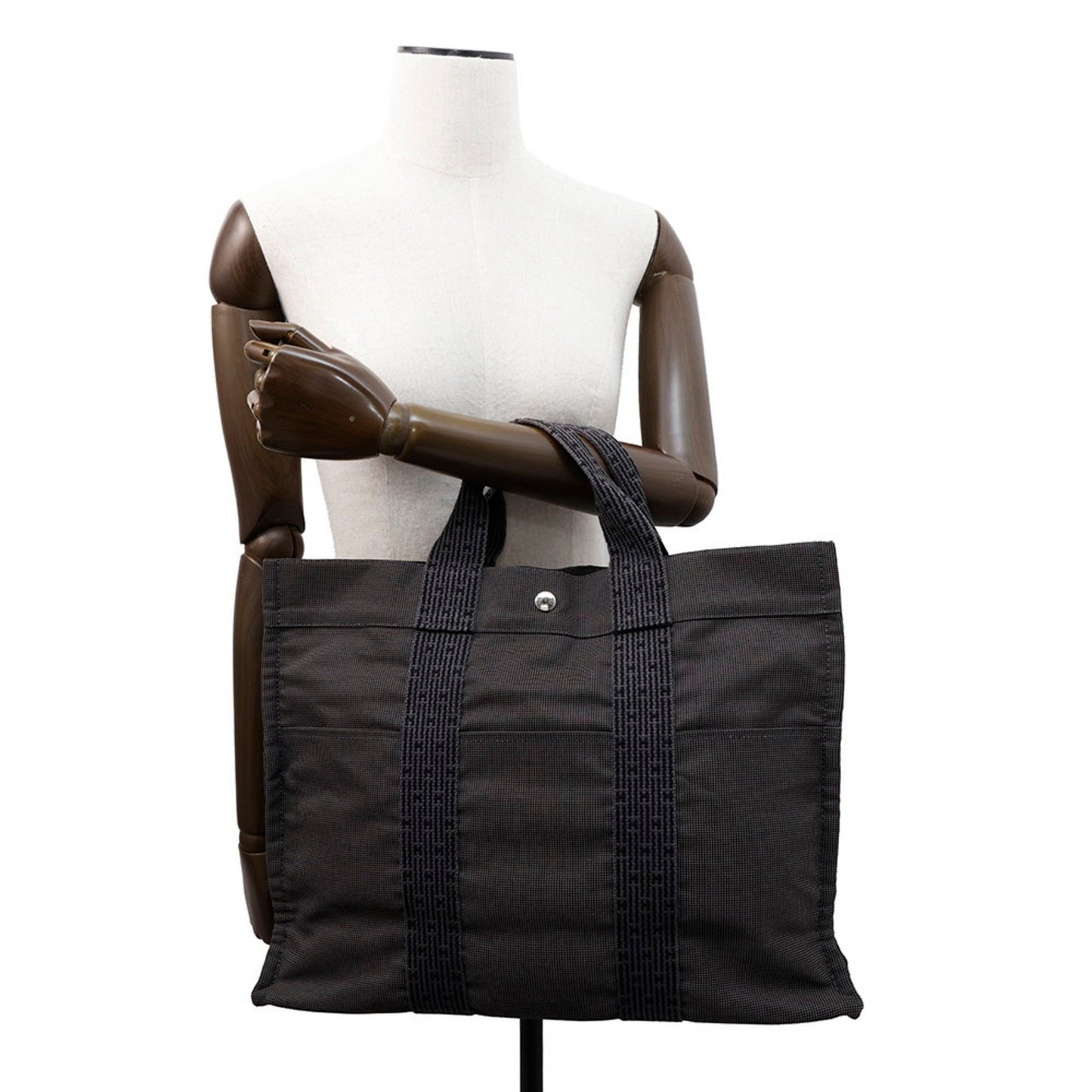 Hermès Gray Canvas Herline