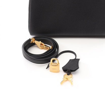 Hermès Black Leather Kelly 25