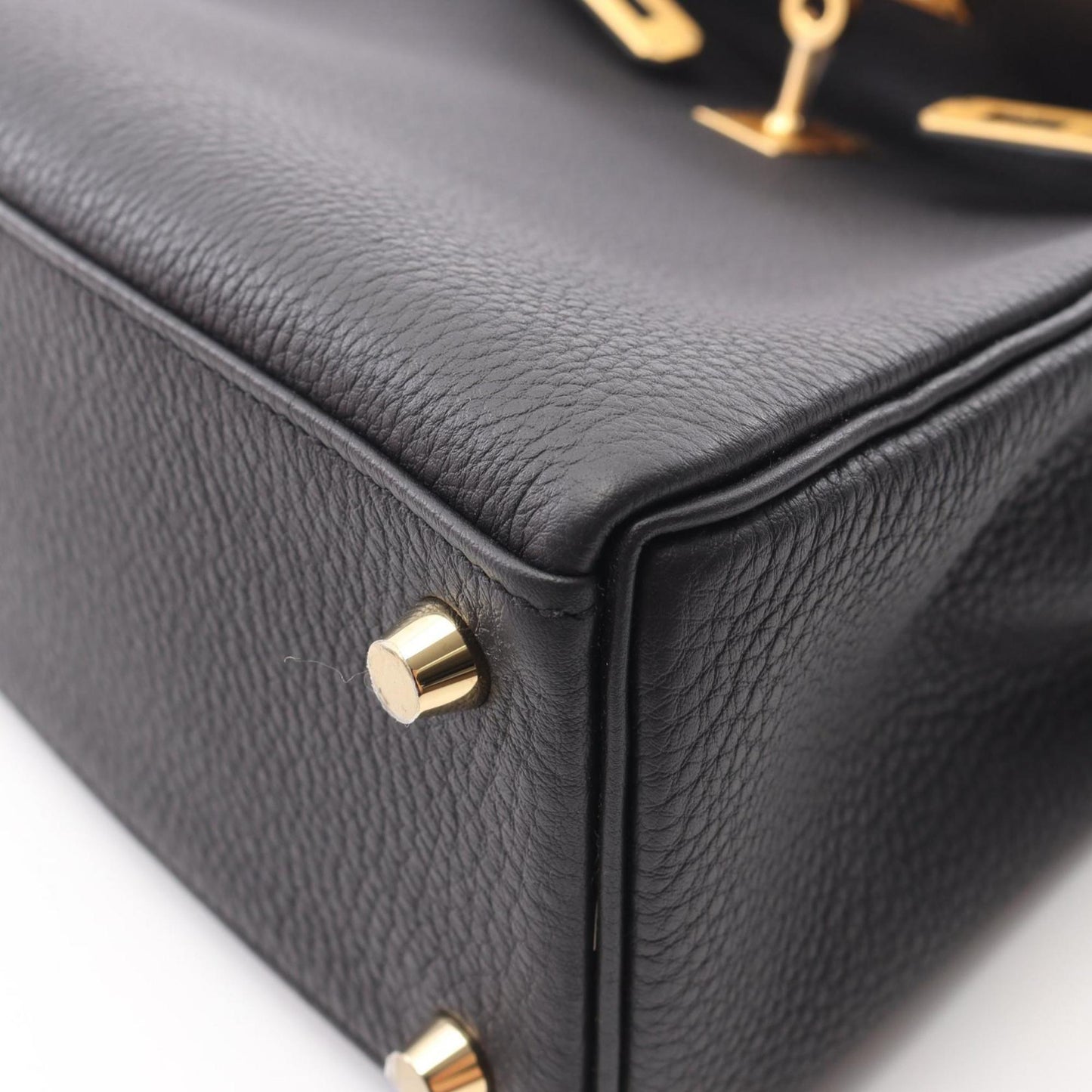 Hermès Black Leather Kelly 25