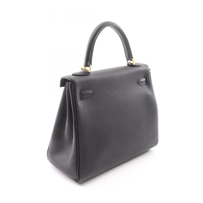 Hermès Black Leather Kelly 25