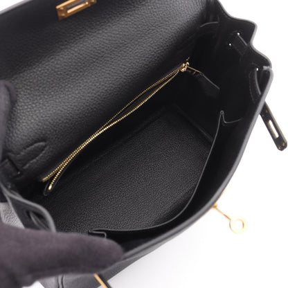 Hermès Black Leather Kelly 25
