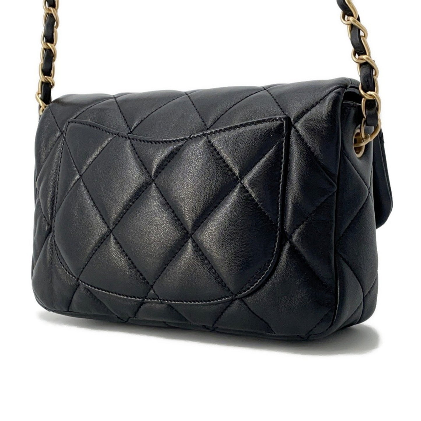 Chanel Black Leather Mini Flap Bag